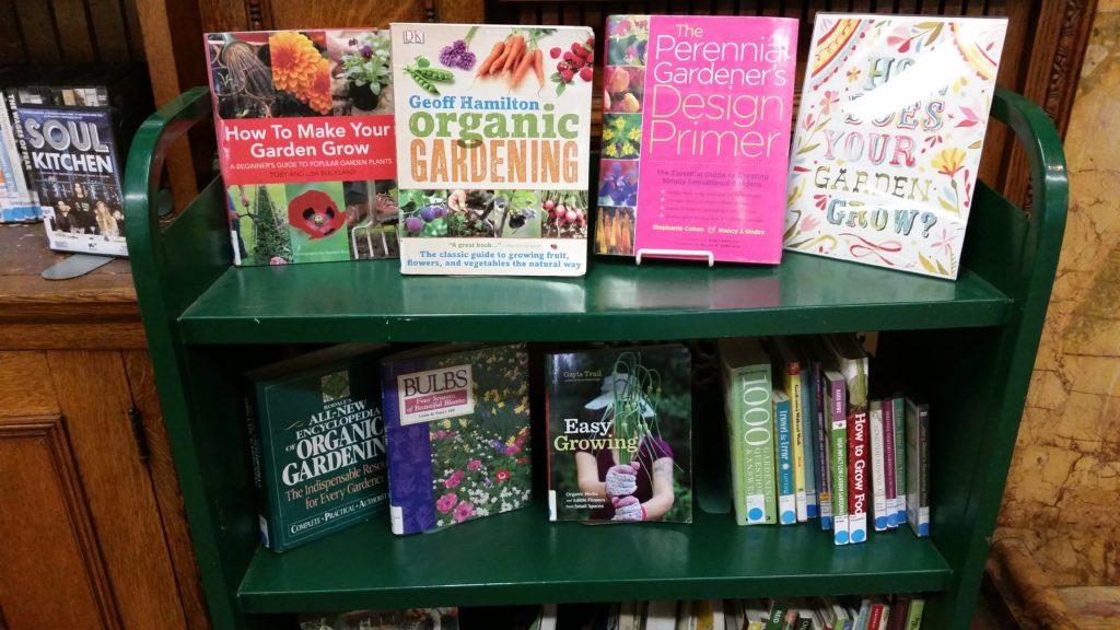 You can check out our collection of gardening books on display this month at the Albright Memorial Library.