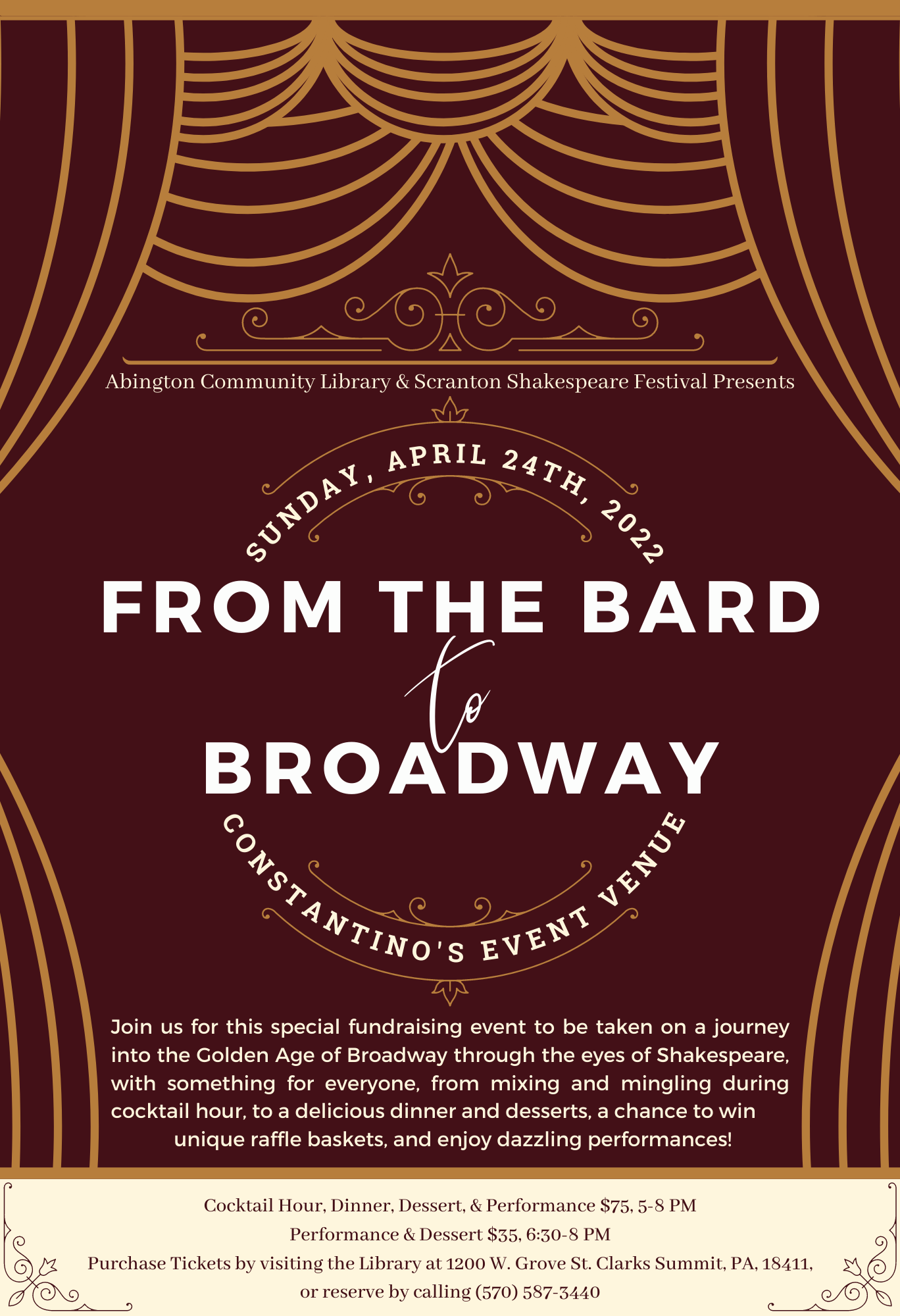 Join us for From the Bard to Broadway - Lackawanna County Library System