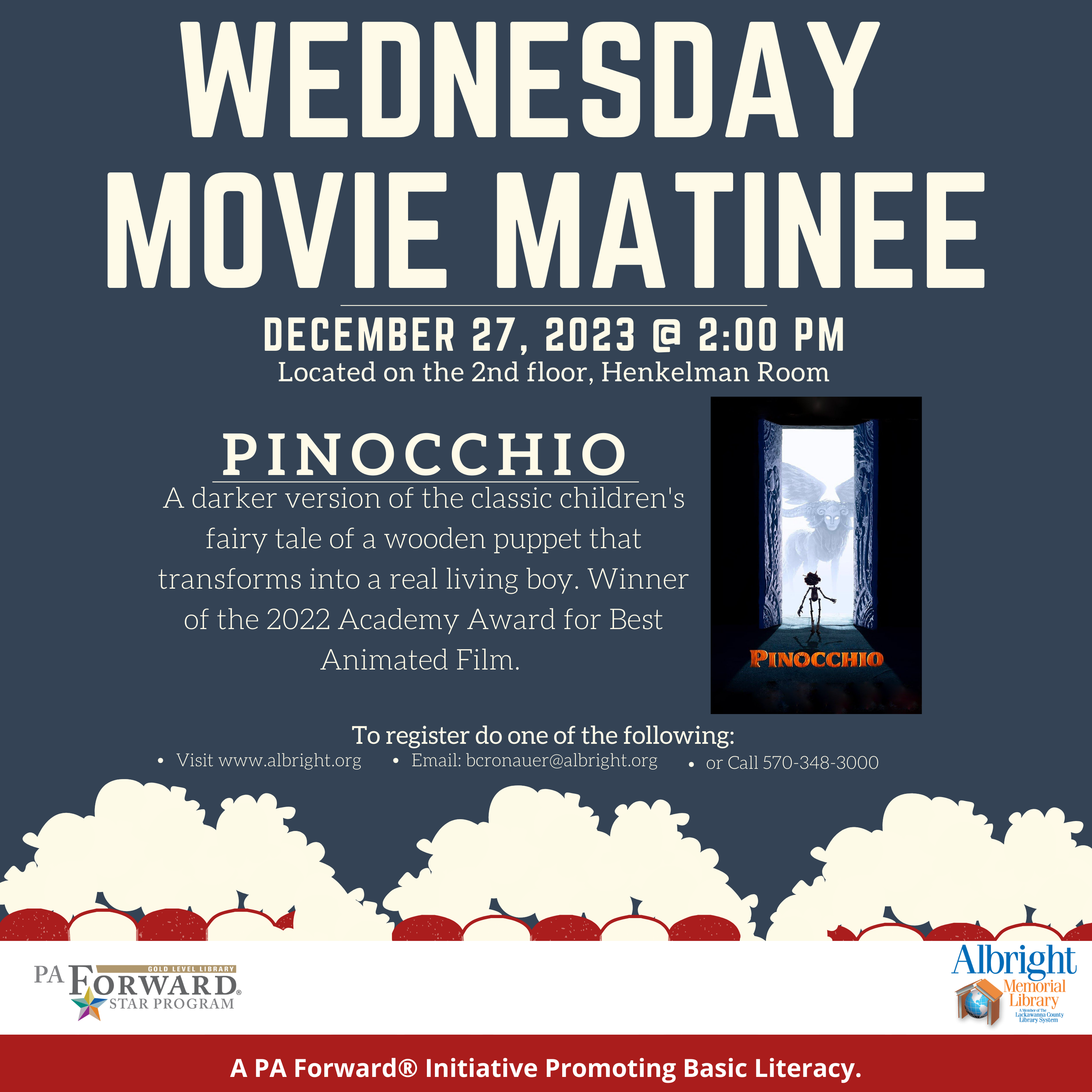 Classic Movies at the Library, Longview Public Library, January 9 2024