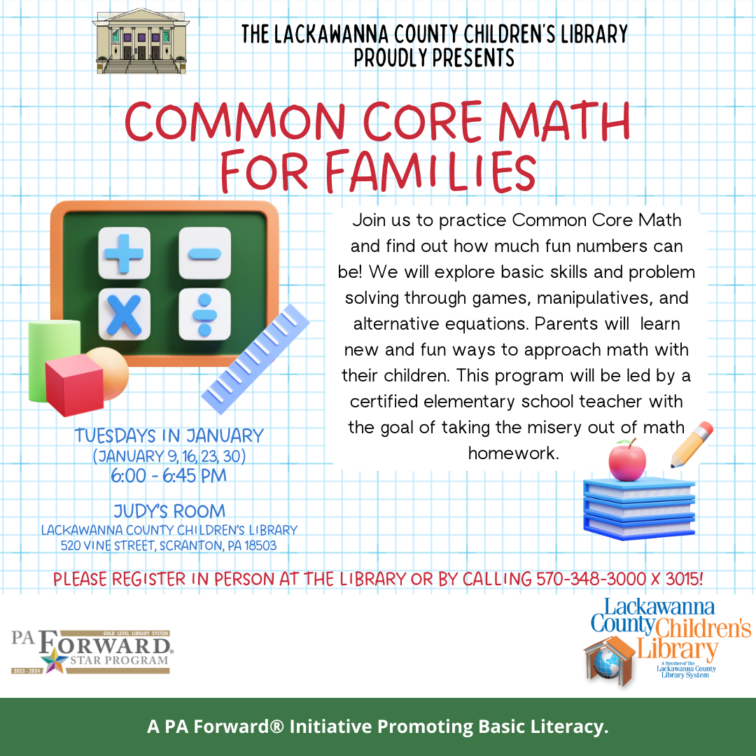 Common Core Math for Families  Lackawanna County Library System